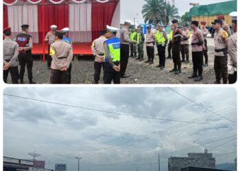 Ops Ketupat LK 2024 Polres Rohil”Tim Personel Pos Yan Rantau Bais Simpang Bukit Timah Gelar Apel Konsilidasi