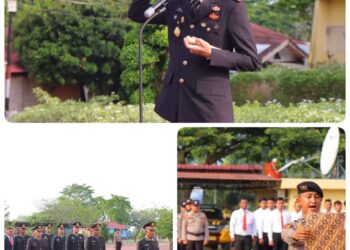 Polres Rokan Hilir dan Polsek Jajaran Melaksanakan Upacara Peringatan Harkitnas Ke-116 Tahun 2024