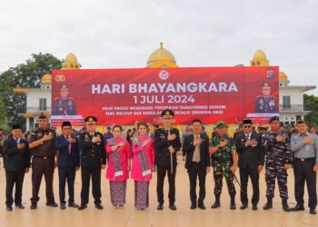 Kepolisian Republik Indonesia ” Kepolisian Resort Polres Rokan Hilir Laksanakan Upacara Peringatan Hari Bhayangkara ke-78 Tahun 2024